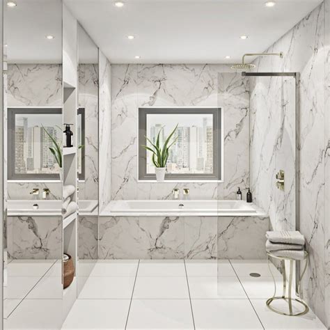 Related Image Shower Wall Panels White Marble Bathrooms Wall Paneling