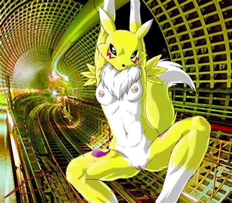 Rule 34 Anthro Breasts Color Digimon Female Female Only Front View