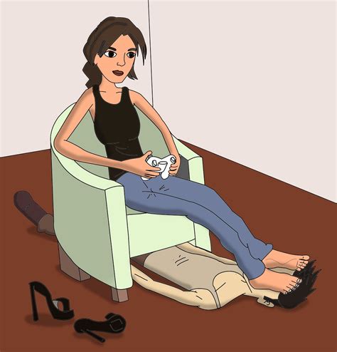Lara Crofts Human Footstool By Roxas365 On Deviantart