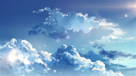Download 2560x1440 Anime Clouds Sky Wallpapers For Imac