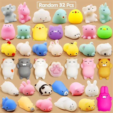 Mochi Squishy Mochi Fidget Toys Mini Squishy Kawaii Animal Squishies