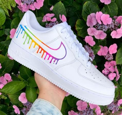 Nike Air Force 1 Color Drip Hand Drawn Paint Marker Etsy In 2021