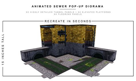 Animated Sewer Pop Up Diorama 112 Extreme Sets