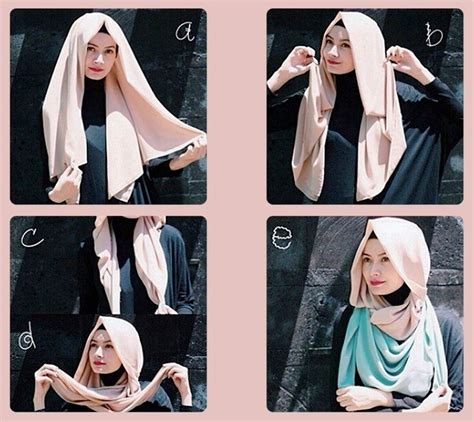 Cara Pakai Tudung Bawal Macam Selendang Model Jilbab
