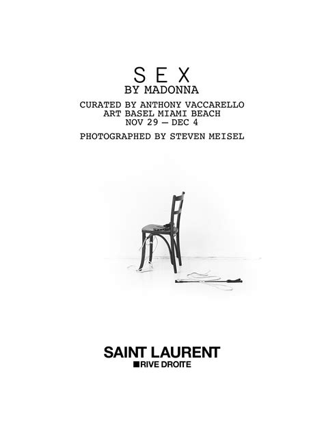Livro Sex De Madonna é Tema De Exposição Da Grife Saint Laurent Metrópoles