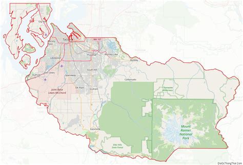 Map Of Pierce County Washington