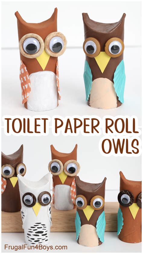 Toilet Paper Roll Owls Frugal Fun For Boys And Girls