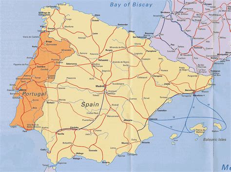 El Mapa Imprimible De Espa A Y Portugal Espa A Mapa Por Provincias Fisico Politico