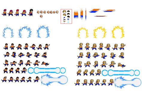 Dbz Effects Sprites Dragonball Z Elix Sprite Sheet By Elimantor On