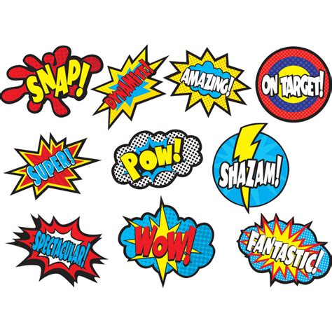 This clipart image is transparent backgroud and png format. Classroom Display | 30 Superhero Sayings Cut Out Cards ...