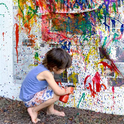 Painting With A Spray Bottle Vibrant Process Art For Kids 7 Days Of