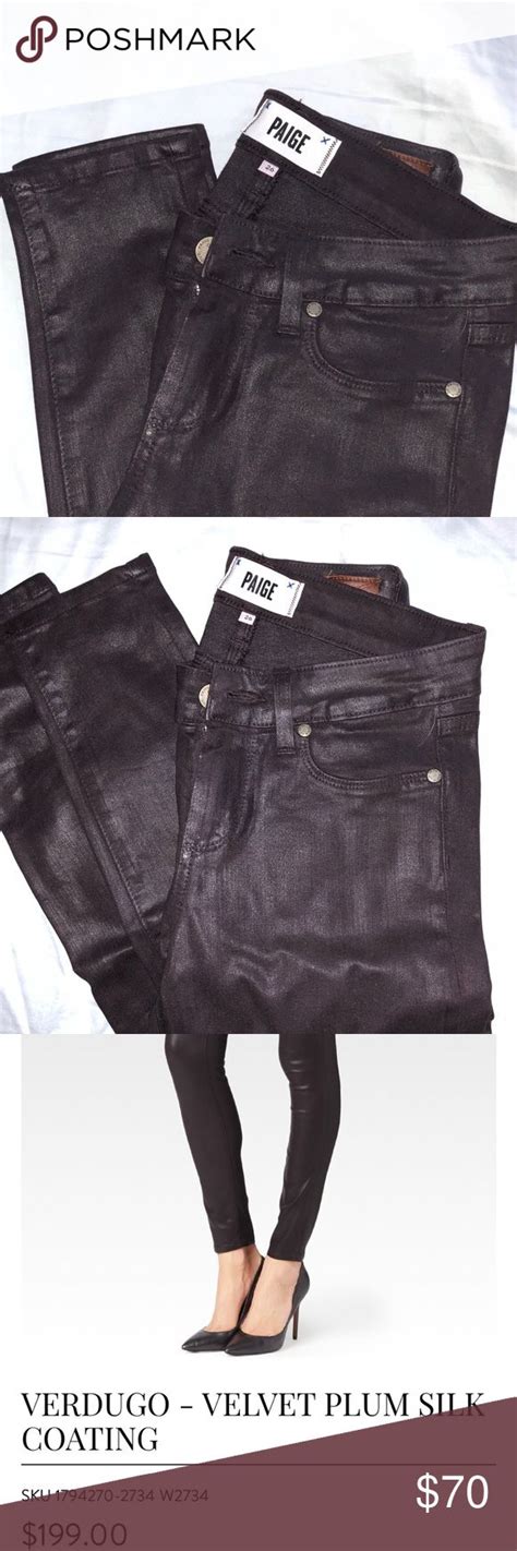 Paige Jeans With Velvet Plum Silk Coating Silk Coat Paige Jeans