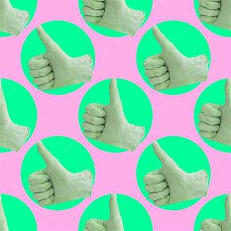 Premium Photo Seamless Pattern Of Thumbs Up Signs For Social Networks