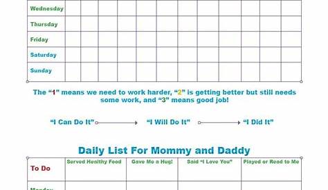 Reward Charts For 4 Year Olds