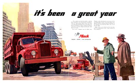 Mack Trucks Advertising Art By Woodi Ishmael 19551958 Blog