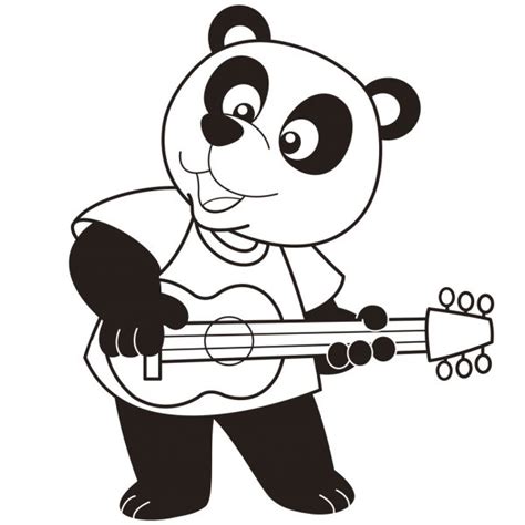 Cartoon Panda Playing A Saxophone — Stock Vector © Kchungtw 22780050