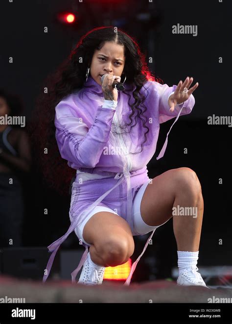 Ella Mai Performs On Stage On Day 1 Of Wireless Festival Held At