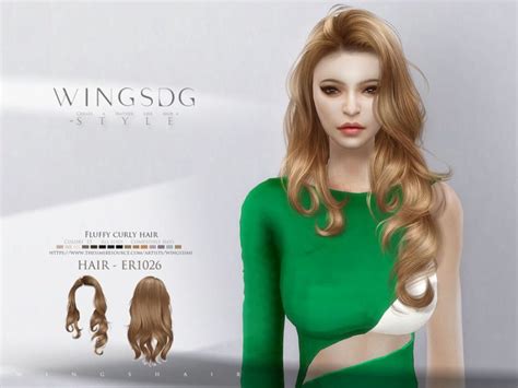 Wings Er1026 Fluffy Curly Hair The Sims 4 Catalog