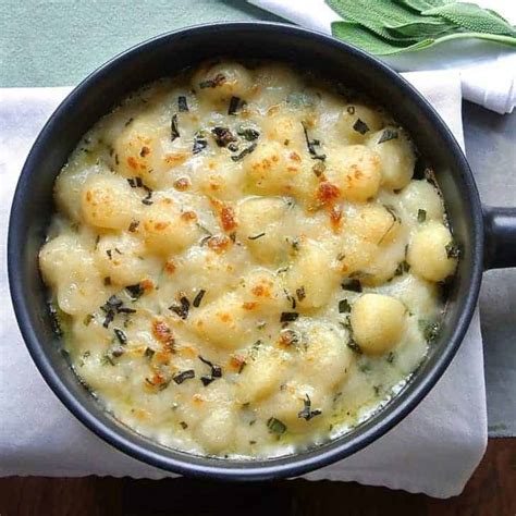 Baked Gnocchi With Sage And Cheese Sauce Culinary Ginger