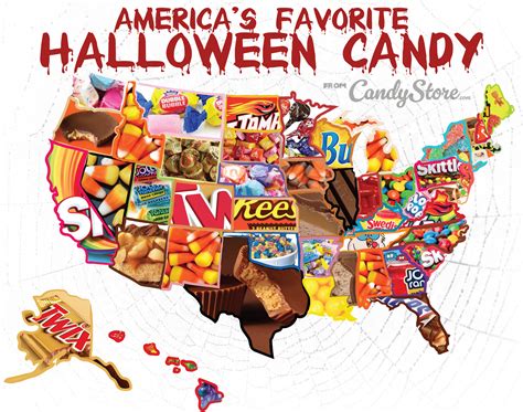 Second place on the best chicken list was raising cane's, a smaller chain located primarily in. America's Favorite Halloween Candy - Vivid Maps