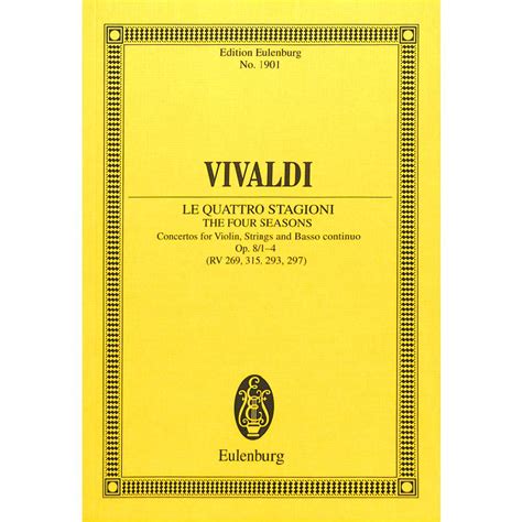 vivaldi antonio le quattro stagioni the four seasons concertos for violin strings and basso