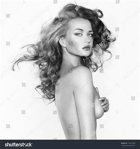 Black White Photo Nude Beautiful Woman Stock Photo Shutterstock