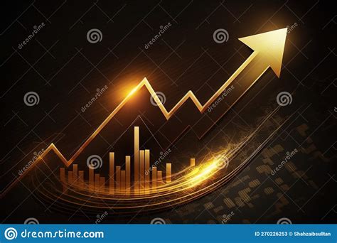 3d Graph Showing Rise In Profits With Arrow Growing Graph Business