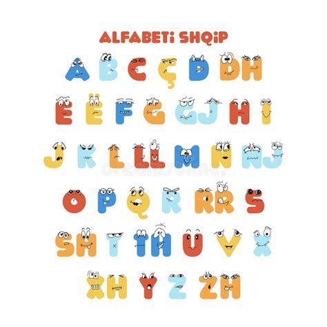 Albanian Colorful Alphabet Stock Vector Illustration Of Alphabet