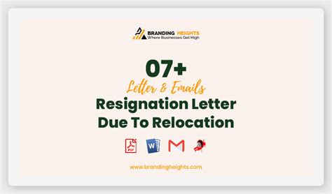 Resignation Letter Due To Relocation 7 Samples