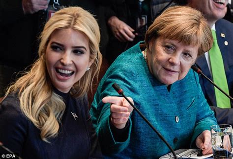Angela Merkel Stares Down Ivanka Trump At Meeting Daily Mail Online
