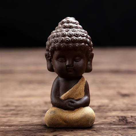 Handpainted Ceramic Little Buddha Figurine Project Yourself