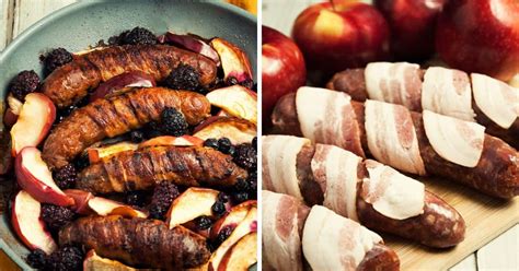Bacon Wrapped Sausage With Apples Recipe Paleo Leap