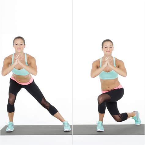 Side Lunge To Curtsy Squat 20 Minute Legs Abs Bodyweight Workout Popsugar Fitness