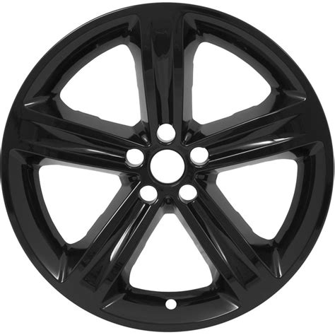 20 Dodge Charger Challenger Gloss Black Wheel Skin Set Fits 15 19