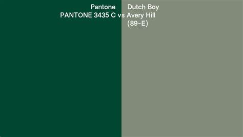 Pantone 3435 C Vs Dutch Boy Avery Hill 89 E Side By Side Comparison