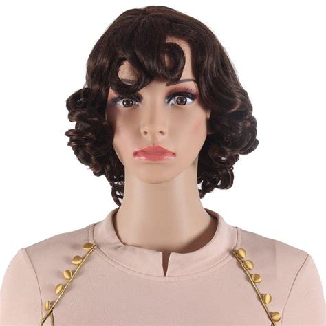 41 Off Light Brown Short Curly Synthetic Hair Wigs For Black Women