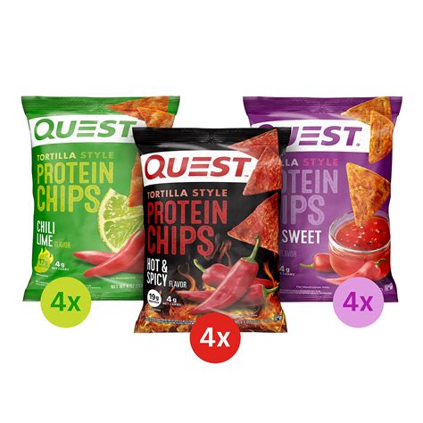 Quest Nutrition Tortilla Style Protein Chips, Spicy Variety Pack, Chili