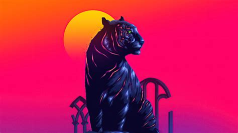 Tiger Neon 4k Hd Artist 4k Wallpapers Images Backgrounds Photos