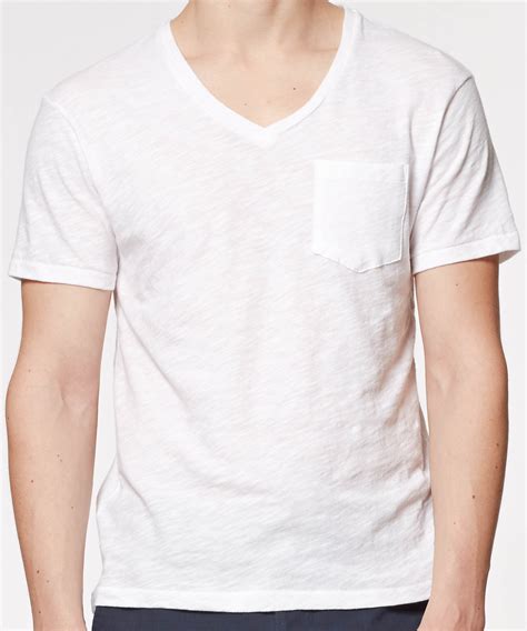Todd Snyder Pocket V Neck T Shirt In White In White For Men Lyst