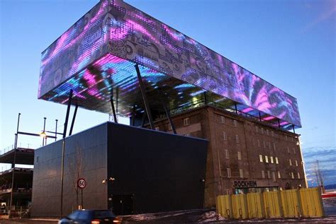Led Facade Of The Rockheim Museum In Trondheim Norway Parasite