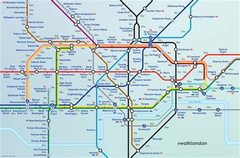 Tube Strike Walking Times Between London Underground Stations