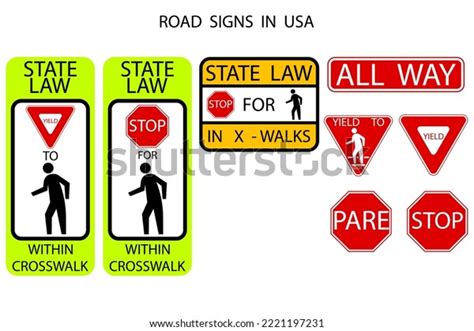 Us Road Signs American Style Vector Stock Vector Royalty Free