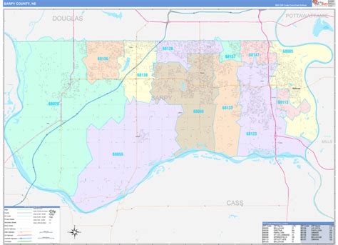 Sarpy County Ne Zip Code Maps Color Cast