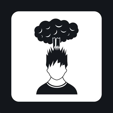 Cloud Over Man Head Icon Simple Style 14694017 Vector Art At Vecteezy