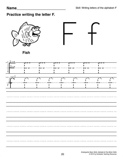 Letter F Tracing Sheet