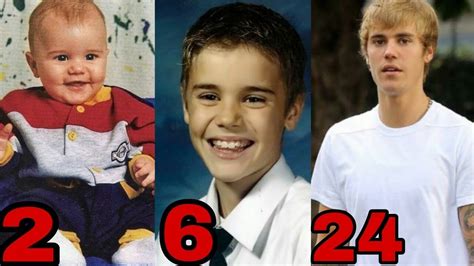 justin bieber transformation from 1 to 24 years old justin bieber body youtube