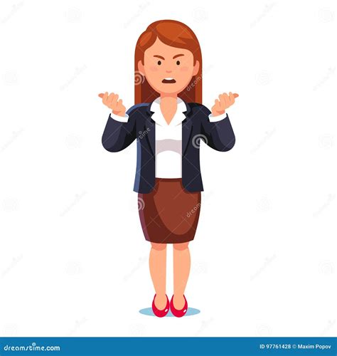 Woman Complain On Phone Angry Complain Upset Shouting Vector Illustration