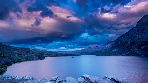 Hintergrundbilder Rocky Mountains Himmel Bunt Natur See Wasser