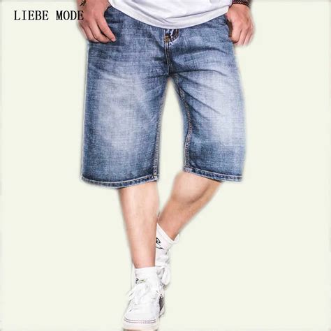 2017 Summer Mens Straight Regular Fit Jean Shorts Big Size Men Denim Shorts Plus Size 36 38 40