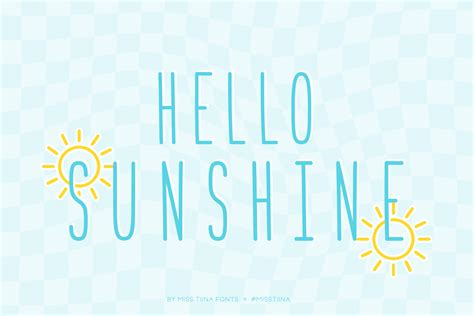 Hello Sunshine Font By Miss Tiina · Creative Fabrica